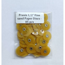 Polishing and finishing Discs and Mandrels & Praxis 3/8" Medium sand Paper Discs - 85 pcs.