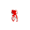 Endo teeth with a colored root canal (Teeth no. 1.6/16/3)