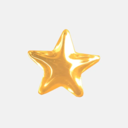 Dental Jewellery - Star - 22kt gold