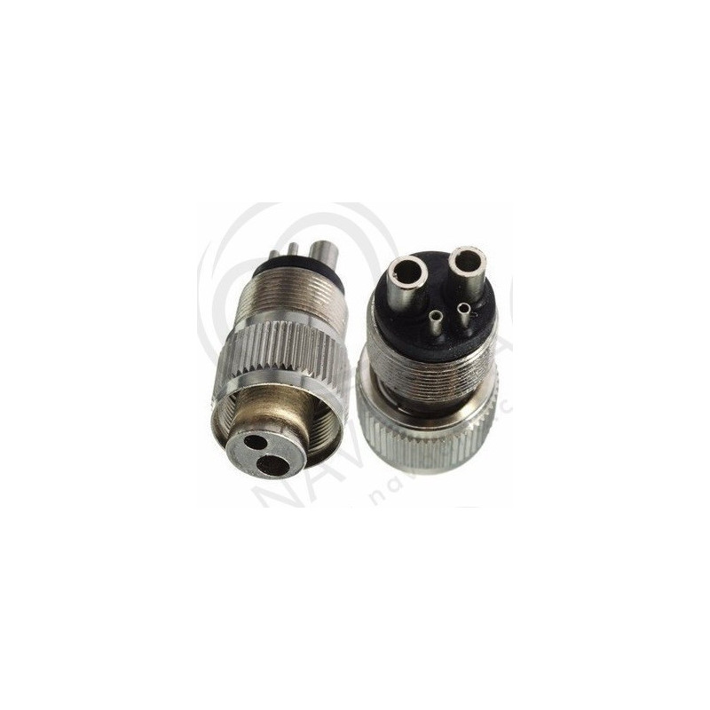 Adapter Converter for Dental Hand Piece & Converts 2 Hole HP to connect 4 Hole Chair Tubing