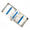 Steel Cassettes for Hand Instruments & Light Blue Sterilizing Cassette (10 Instruments)