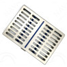 Steel Cassettes for Hand Instruments & Light Blue Sterilizing Cassette (10 Instruments)