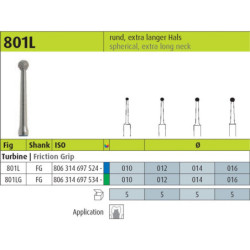 Dental Diamond FG high speed bur & Jota FG 801L.FG - ( 1 piece pack )
