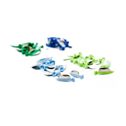 Directa Fender Mate dental wedges & FenderMate Prime - long, neon green 1 pc pack
