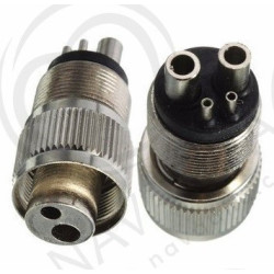 Adapter Converter for Dental Hand Piece & Converts 4 Hole HP to connect to 2 Hole Chair Tubing