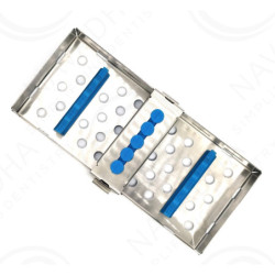 Steel Cassettes for Hand Instruments & Sterilizing Tray (5 Instruments)