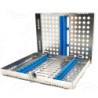 Steel Cassettes for Hand Instruments & Light Blue Sterilizing Cassette (10 Instruments)