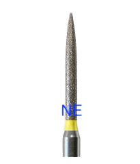 ADC Burs & Kit & High Speed Flame shaped Extra Fine yellow band (248-012) - 5pcs/pk